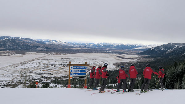 Instruction above Jackson Hole