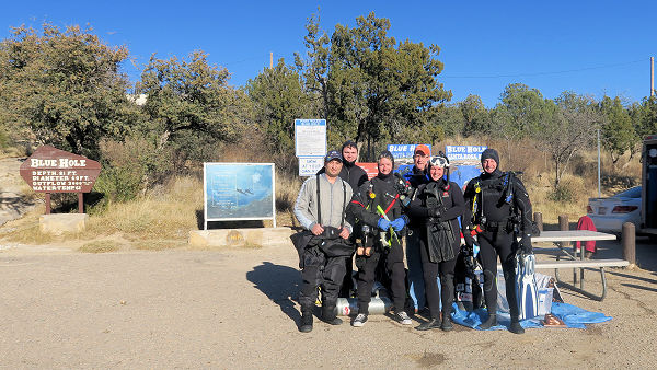 Scuba Divers Blue Hole Santa Rosa