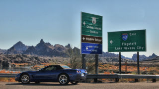 Corvette on Rt66 Arizona