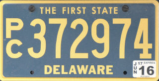 Delaware Plate