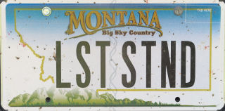 Licence Plate Last Stand MT