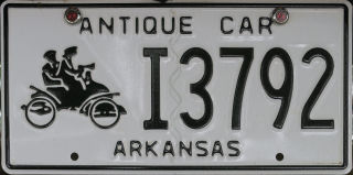 License Plate AR Antique