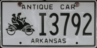License Plate AR Antique