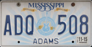 Mississippi Number Plate 