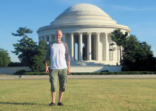 Nic Oatridge at Thomas Jefferson Memorial 