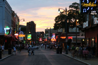 Sunset over Beale Street Memphis 