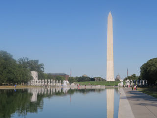 Washington Monument from Lincoln Memorial Reflecting Pool 