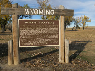 Wyoming Moorcraft Texas Trail Sign